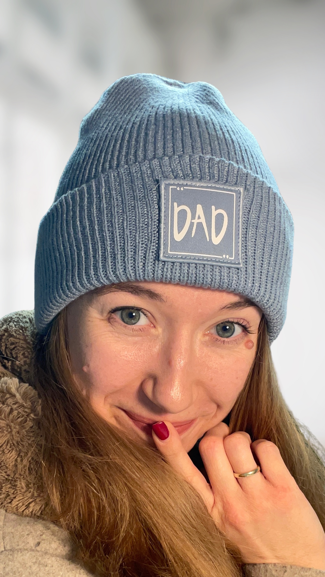 Strickmütze „DAD“ | Beanie mit Personalisierung | Strickmütze mit Aufdruck | Nachhaltige Mütze