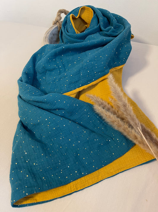 Kuschelige Musselin-Decke aus 100 % Baumwolle, 100x140 cm, Leicht & Atmungsaktiv