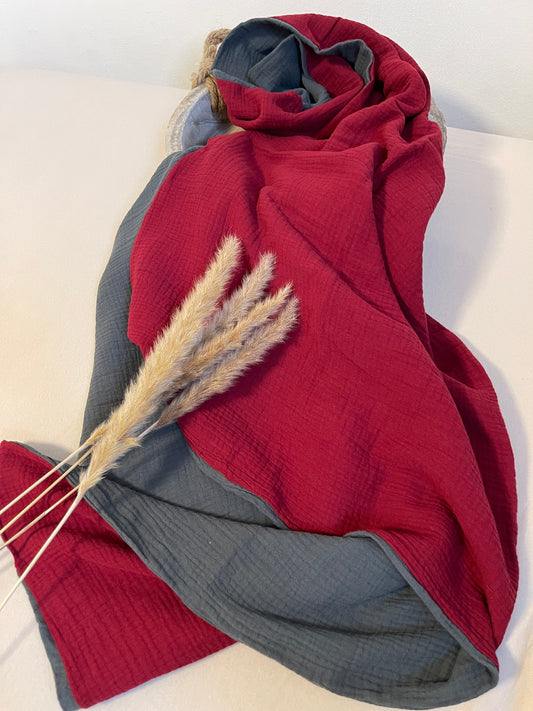 Kuschelige Musselin-Decke aus 100 % Baumwolle, 100x140 cm, Leicht & Atmungsaktiv