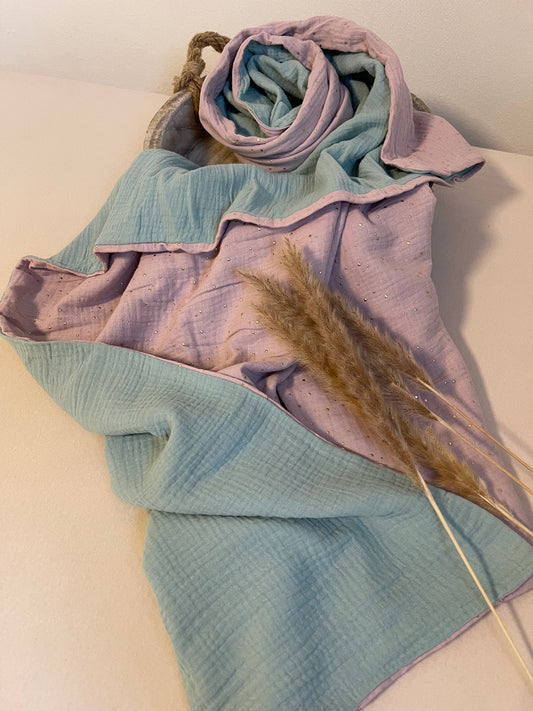 Kuschelige Musselin-Decke aus 100 % Baumwolle, 100x140 cm, Leicht & Atmungsaktiv