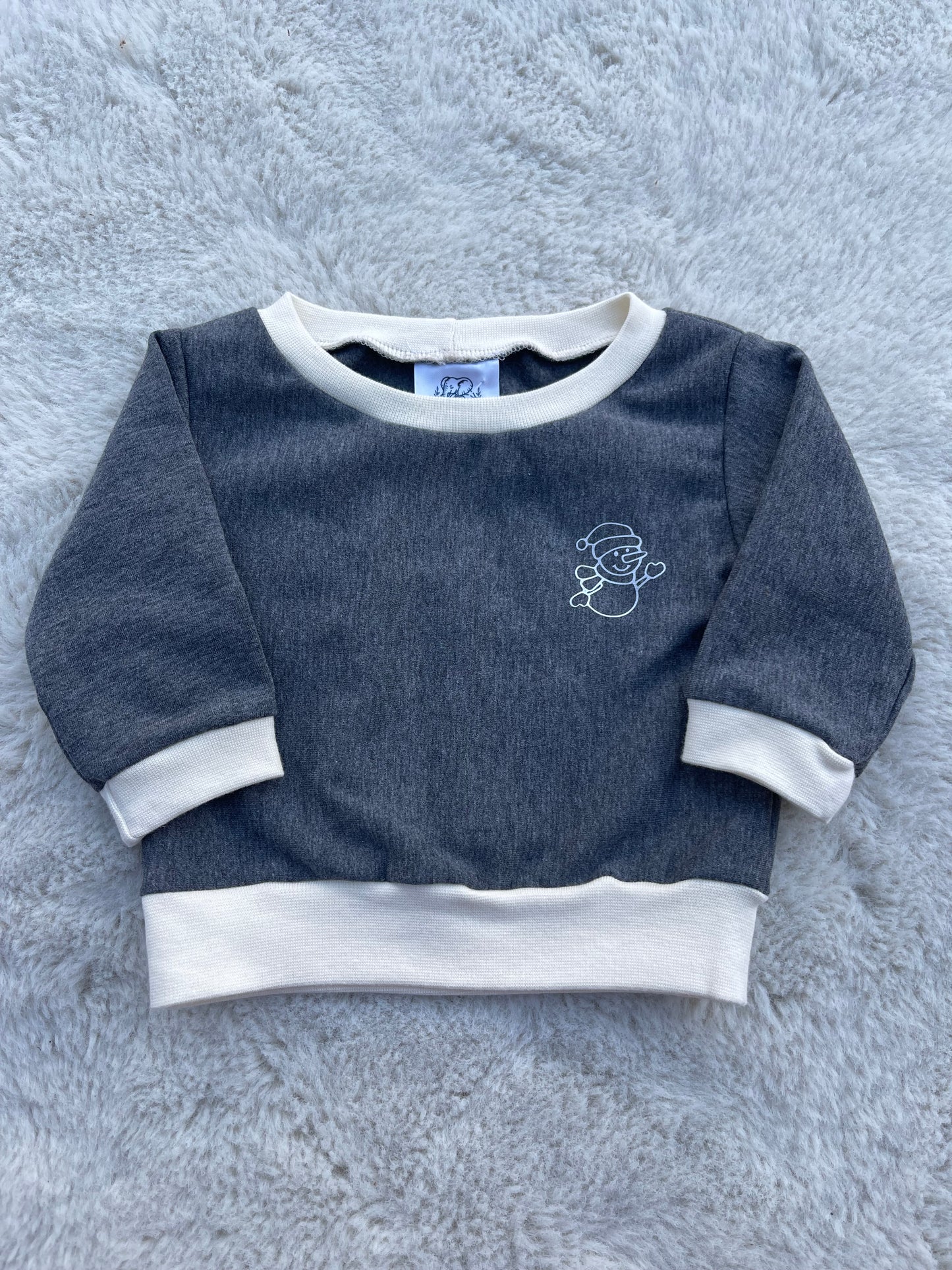 Baby Oberteil / Kinder Shirt / Mini Schneemann / Einzelstück & Handmade