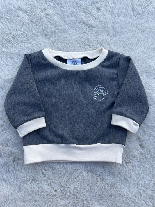 Baby Oberteil / Kinder Shirt / Mini Schneemann / Einzelstück & Handmade
