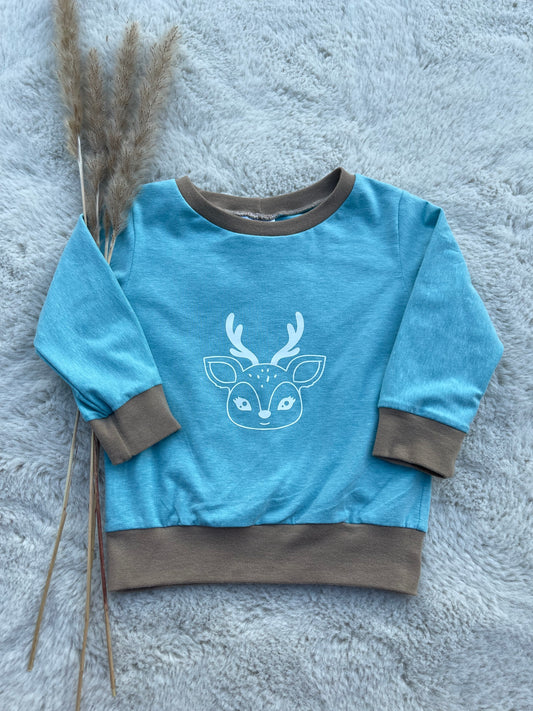 Baby Oberteil / Kinder Shirt / Kleines Reh / Einzelstück & Handmade