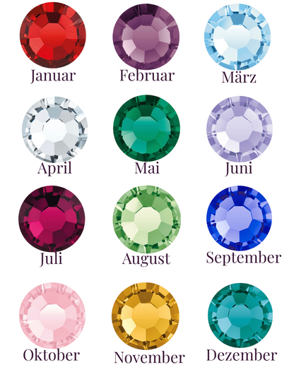 Personalisierbare Geburtskette mit NUR einem Geburtsstein ohne Anhänger (einen passenden Anhänger findest du in meinem Shop)