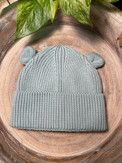 Bio Baby Mütze mit Bärchenohren – Süße Baumwollmütze für Neugeborene & Babys