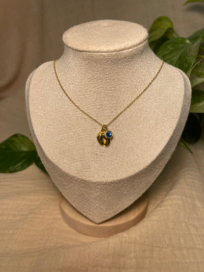 Personalisierbare Geburtskette mit NUR einem Geburtsstein ohne Anhänger (einen passenden Anhänger findest du in meinem Shop)