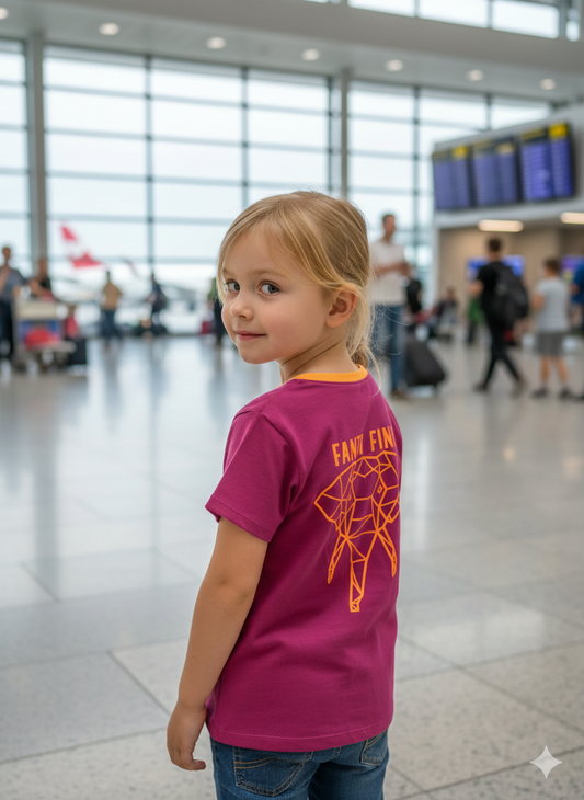 FANTI FIND - Das Sicherheits Shirt mit special features für Kinder in pink
