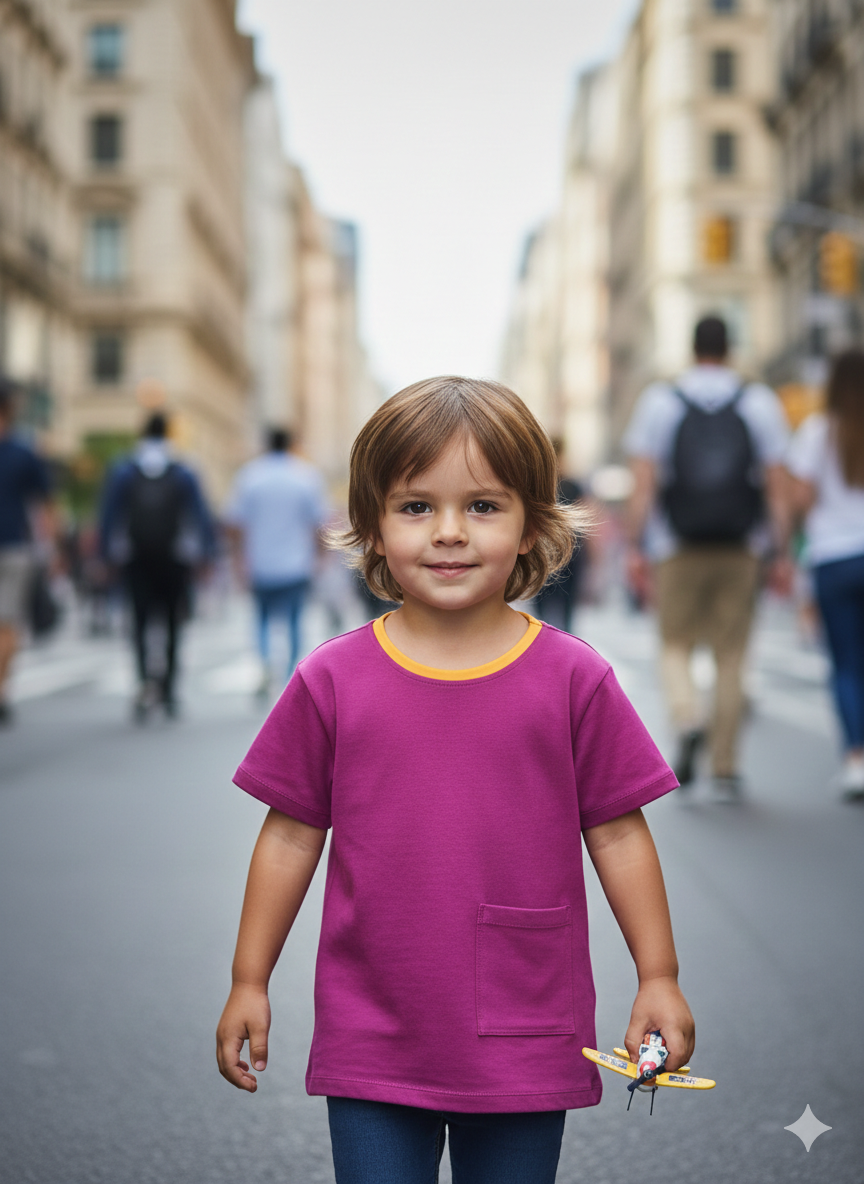 FANTI FIND - Das Sicherheits Shirt mit special features für Kinder in pink