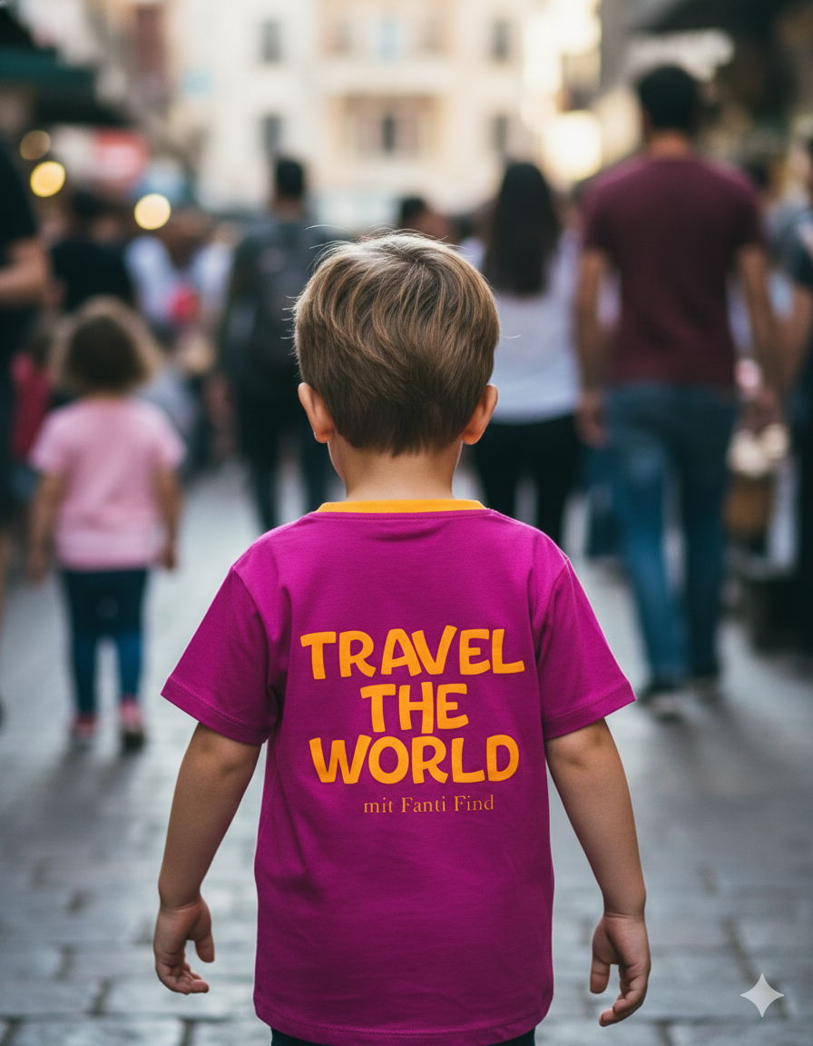 FANTI FIND - Das Sicherheits Shirt mit special features für Kinder in pink