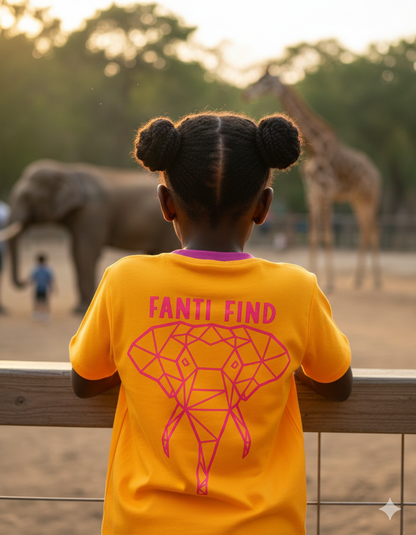 FANTI FIND - das Sicherheits Shirt mit special features für Kinder in orange