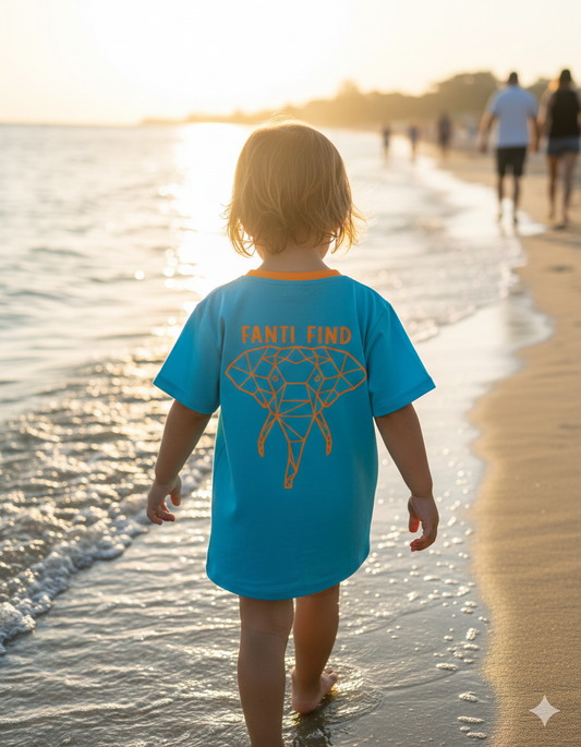 FANTI FIND - das Sicherheits Shirt mit special features für Kinder in blau