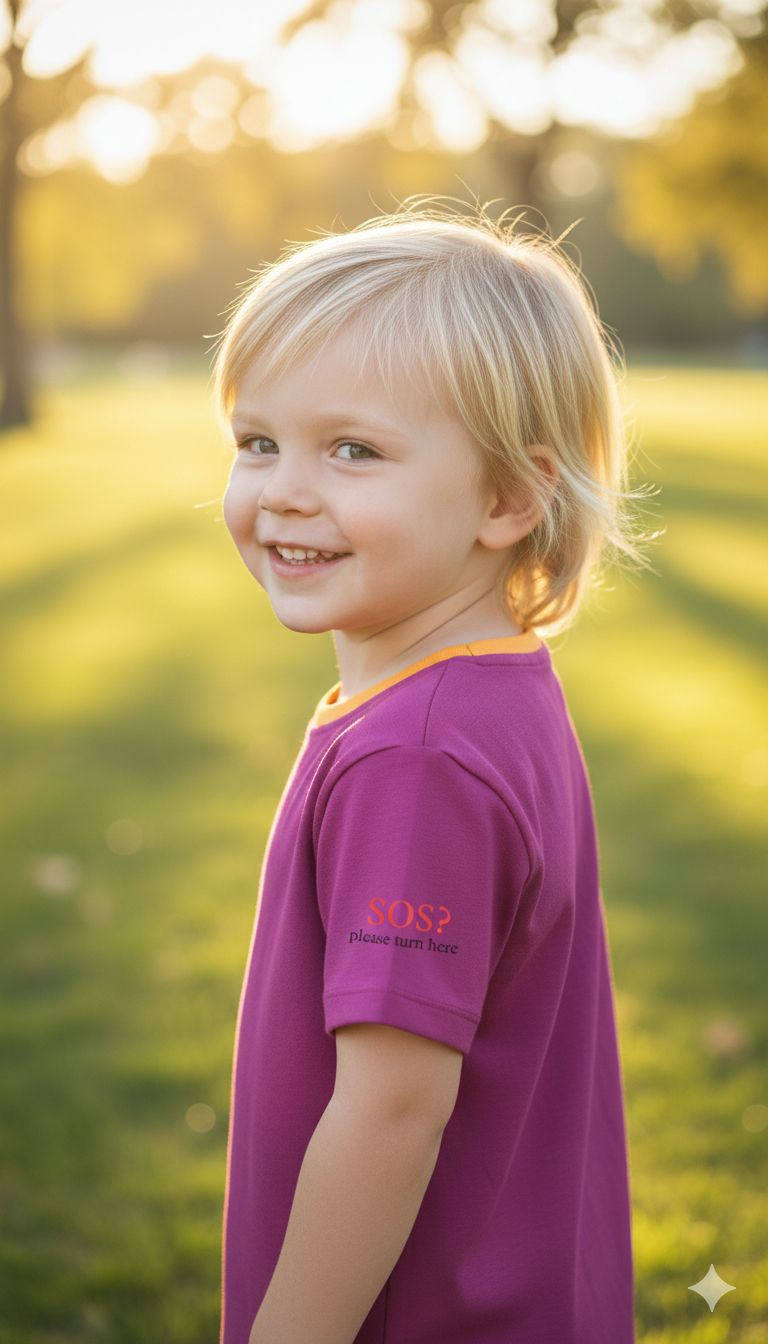 FANTI FIND - Das Sicherheits Shirt mit special features für Kinder in pink