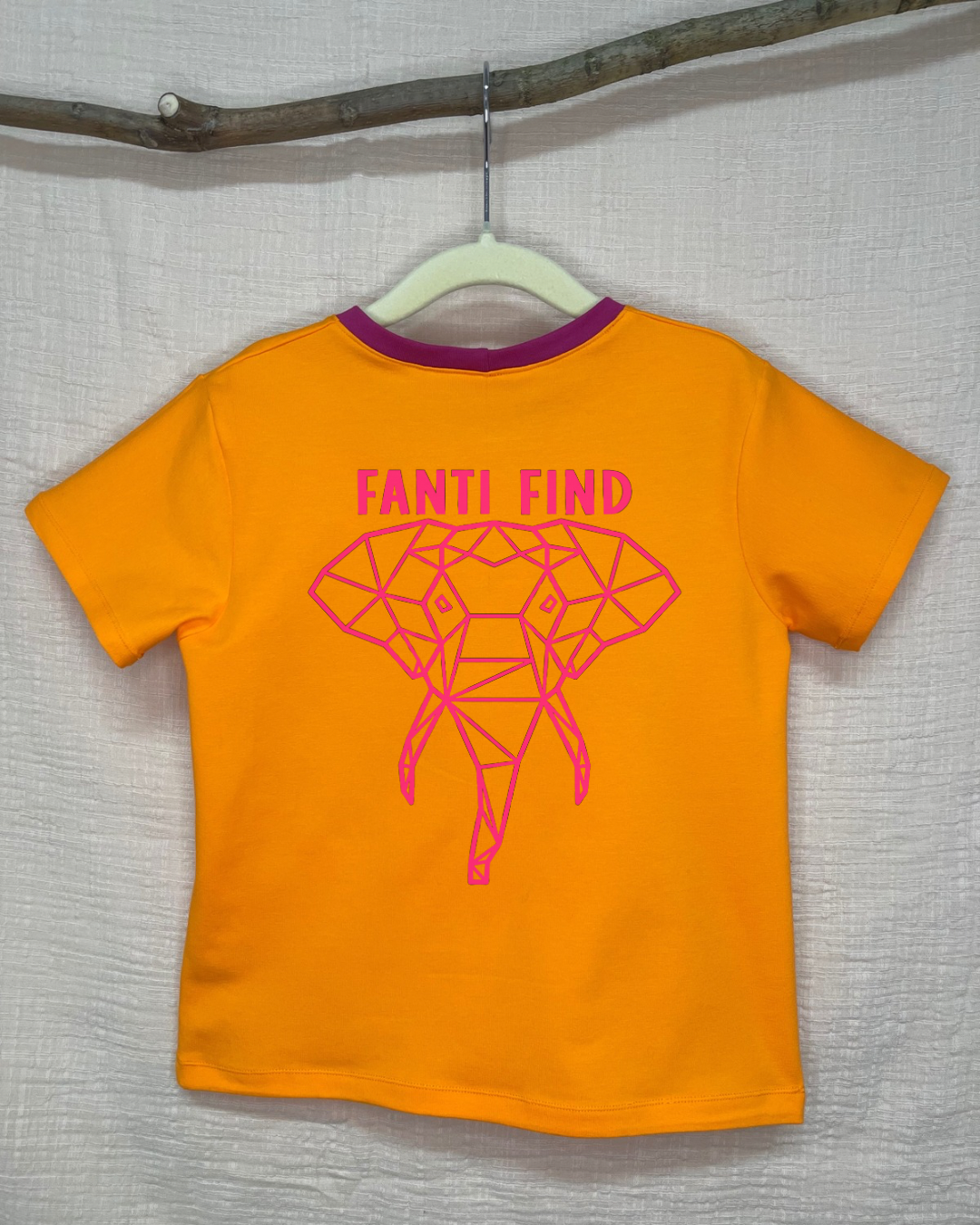 FANTI FIND - das Sicherheits Shirt mit special features für Kinder in orange