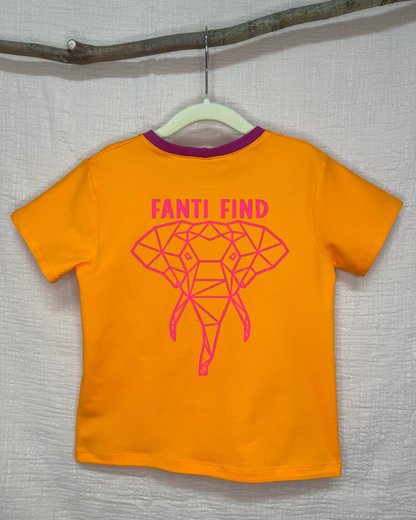 FANTI FIND - das Sicherheits Shirt mit special features für Kinder in orange