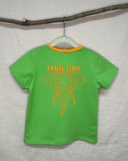 FANTI FIND - das Sicherheits Shirt mit special features für Kinder in grün