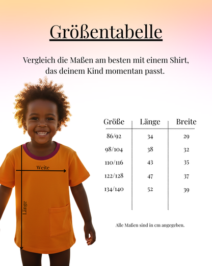 FANTI FIND - das Sicherheits Shirt mit special features für Kinder in orange