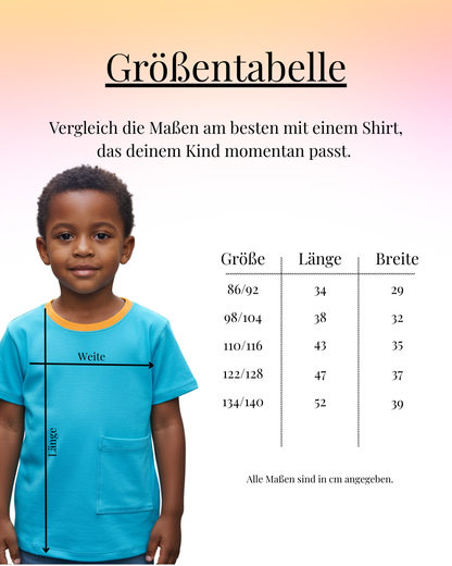 FANTI FIND - das Sicherheits Shirt mit special features für Kinder in blau