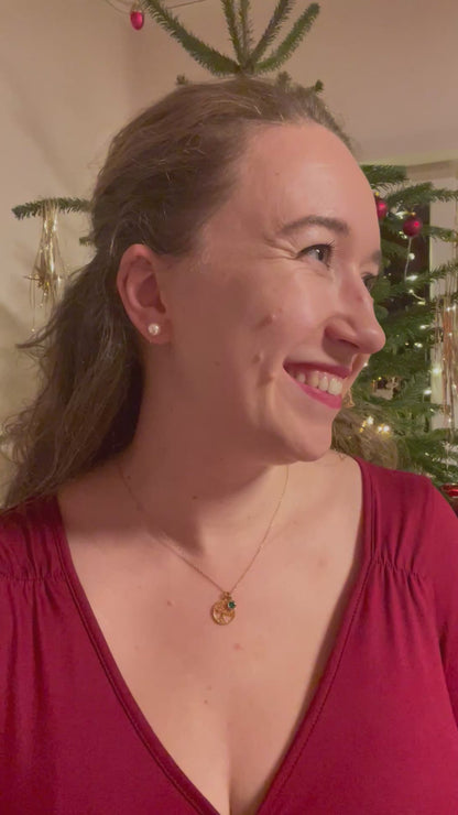 Personalisierbare Geburtskette mit NUR einem Geburtsstein ohne Anhänger (einen passenden Anhänger findest du in meinem Shop)