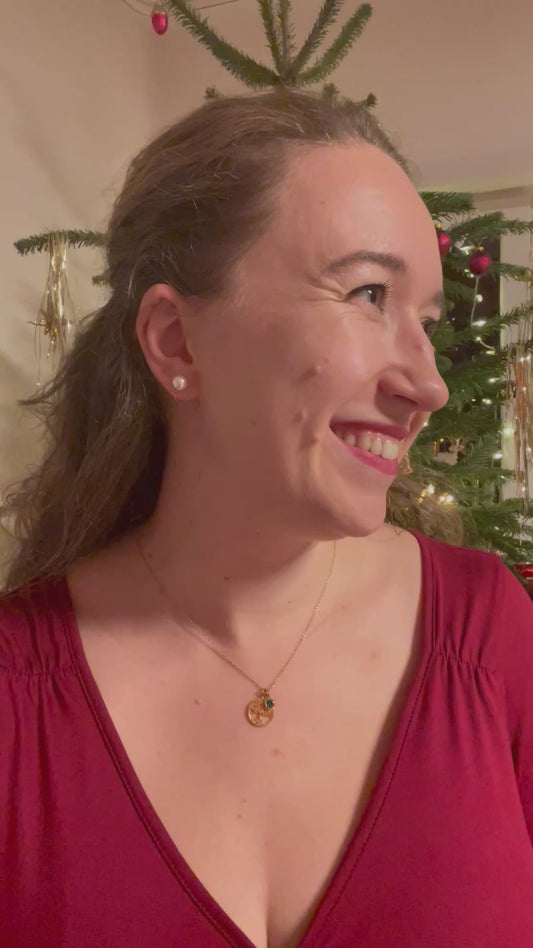 Personalisierbare Geburtskette mit NUR einem Geburtsstein ohne Anhänger (einen passenden Anhänger findest du in meinem Shop)