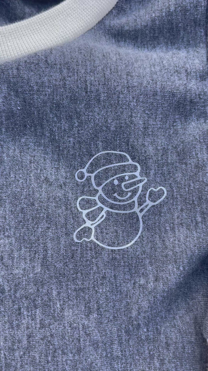 Baby Oberteil / Kinder Shirt / Mini Schneemann / Einzelstück & Handmade