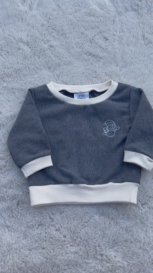 Baby Oberteil / Kinder Shirt / Mini Schneemann / Einzelstück & Handmade