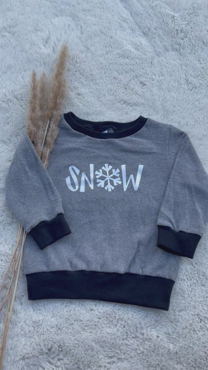 Baby Oberteil / Kinder Shirt / Snow / Einzelstück & Handmade